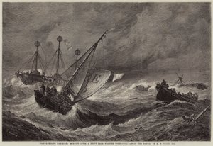 The Ramsgate Life-Boat, Morning After a Heavy Gale, Weather Moderating by John Greenaway