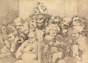 Literary Characters Assembled Around the Medallion of Shakespeare by John Hamilton Mortimer