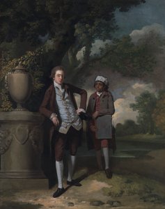 Portrait of a Man and an Attendant Carrying a Portfolio by John Hamilton Mortimer
