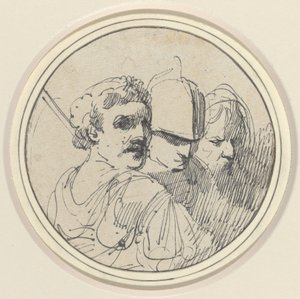 Three Oriental Heads by John Hamilton Mortimer