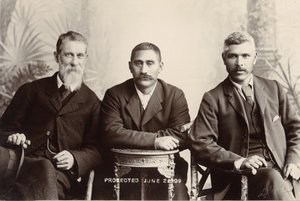 William Australia Graham, King Mahuta Tawhaio and Tahuna Heirangi, June 1898 by John Hanna