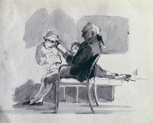 A Father Reading to his Children by John Harden
