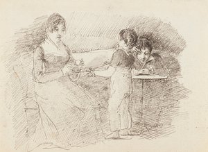 Boy holding wool, 1843 by John Harden