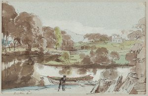 Brathay Hall from the East, Lake District, Cumbria, 1810 by John Harden