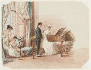 Hall interior, 1827 by John Harden