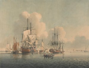 Men of War Lying off Sheerness by John Harris