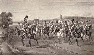 Going to the Review 16th Lancers by John Harris Junior