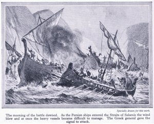 Battle of Salamis: As the Persian Ships Entered the Straits of Salamis the Wind Blew and They Became Difficult to Manage