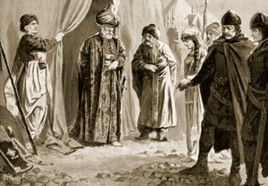 Ivan Shishman III delivers up his sister to Sultan Murad I, 1366 by John Harris Valda