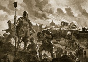 Ivan the Black sets fire to Zhabliak by John Harris Valda