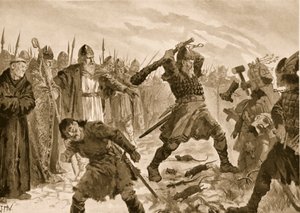 King Olaf the Saint Breaking the Image of the God Thor, 1020