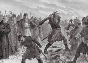 King Olav the Saint Breaking the Image of the God Mor by John Harris Valda