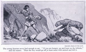 The Young Spartan Never Had Enough to Eat. They Were Sent to the Hills to Hunt, c.1950 by John Harris Valda