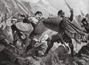 Tsar Michael Shishman of Bulgaria killed at the Battle of Velbuzhd by John Harris Valda