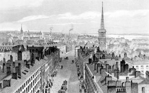 Liverpool from the Town Hall, looking south, engraved by John Rogers, c.1830 by John Harwood