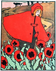 Little Red Riding Hood, illustration from the story by Charles Perrault by John Hassall