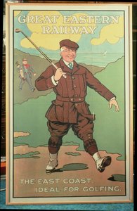The East Coast: Ideal for Golfing. Poster for the Great Eastern Railway by John Hassall