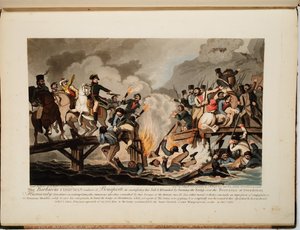 French army crossing the Berezina in November 1812, 1813 by John Hassell