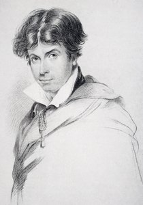James Henry Leigh Hunt aged 44, engraved by Henri Meyer from 