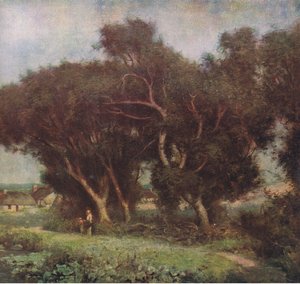 A path by the stream by John Henderson