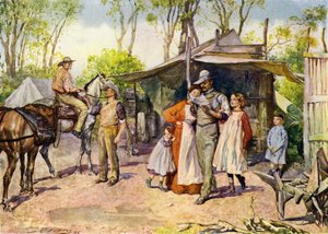Delivering Letters in the Australian Bush by John Henry Frederick (after) Bacon