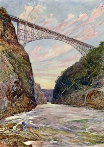The bridge over the Victoria Falls, Rhodesia