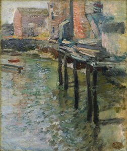 Deserted Wharf The Old Mill at Cos Cob, c.1900-1902 by John Henry Twachtman
