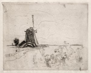 Mill and Weeds, Holland by John Henry Twachtman