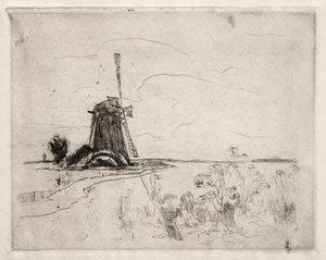 Mill and Weeds, Holland by John Henry Twachtman