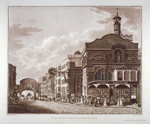 Fleet Street from St Dunstan in the West to Temple Bar, City of London
