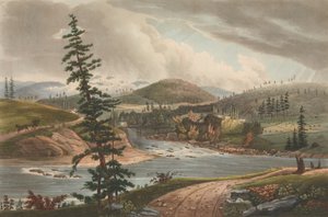 Junction of the Sacandaga and Hudson Rivers No. 2 of The Hudson River Portfolio, 1821-22 by John Hill