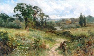 Shiplake on Thames from Wargrave Hills by John Horace Hooper