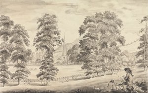Landscape with Ledbury Church Spire by John James Barralet