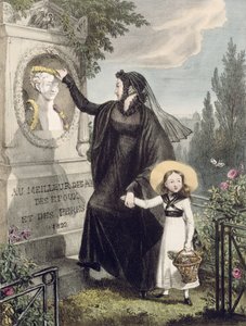 The Cemetery of Pere Lachaise, printed by Charles Joseph Hullmandel, pub. 1822