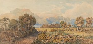 Landscape with River and Mountains by John Joseph Cotman