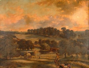 Haytime, Hamstead Mill, Handsworth, Staffordshire by John Joseph Hughes
