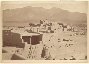 North Taos Pueblo, New Mexico by John K. Hillers