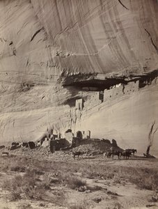 Ruins of Cliff Dwellings, Canyon de Chelly, Arizona, c. 1879-1881 by John K. Hillers