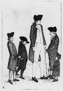 Byrne, the Irish Giant, Mr. Watson, Mr. McGowan, Mr. Fairholme, and Geordie Cranstoun by John Kay