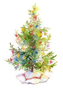 Christmas tree with skirt, 2016