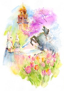Plaza at Easter by John Keeling