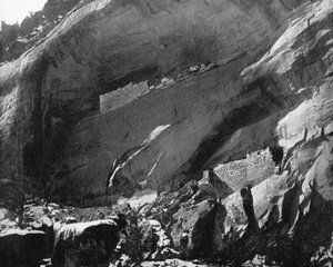 Cliff Dwellings, Mancos Canyon, Arizona, USA by John L. Stoddard