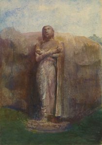 Colossal Statue of Ananda, near the Ruined City of Pollanarua, Ceylon, 1891
