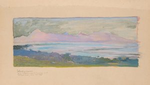 The Island of Moorea Looking across the Strait from Tahiti, January 1891 by John La Farge