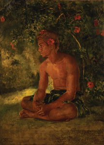 Sketch of Maua, Apia. One of Our Boat Crew by John La Farge or Lafarge