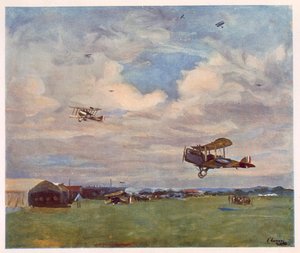 An Aerodrome, from British Artists at the Front, continuation of The Western Front, 1918