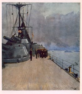 The Quarter Deck of HMS Queen Elizabeth, from British Artists at the Front, Continuation of The Western Front