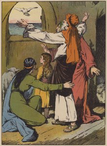 The Dove Brings a Green Leaf to Noah by John Lawson