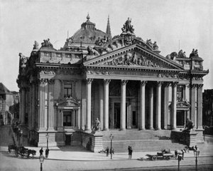 Stock Exchange in Brussels, c. 1900