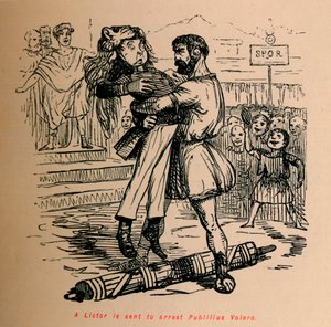 A Lictor is sent to arrest Publilius Volero, 1852 by John Leech